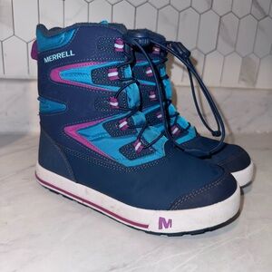 Merrell Kids' Navy and Pink Snow Boots